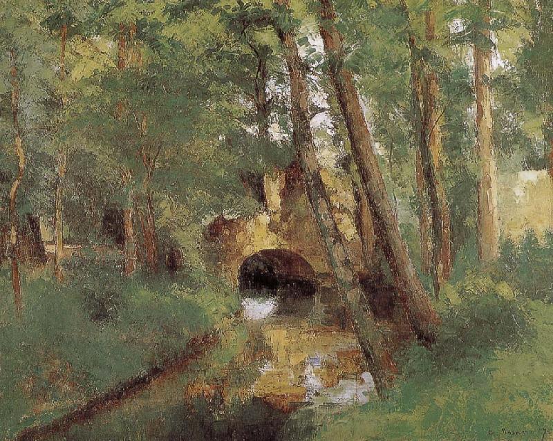 Camille Pissarro Metaponto bridge Schwarz oil painting image